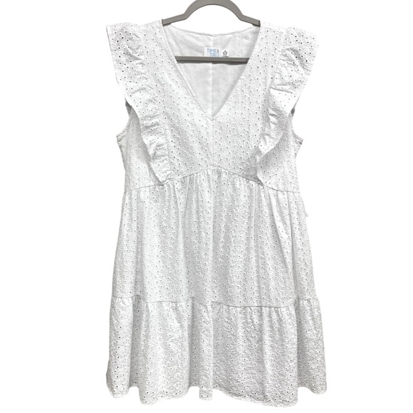 NWT✨ | Time and Tru | White Eyelet Ruffle Babydoll Dress - Picture 1 of 4